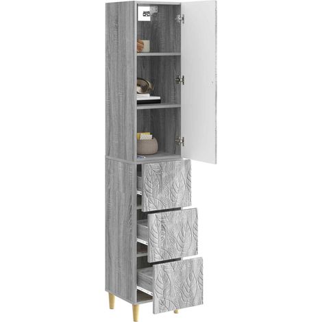 Set di armadi 2 pz Sonoma grigio 33 x 34,5 x 90 cm DAS848392 (1/5)