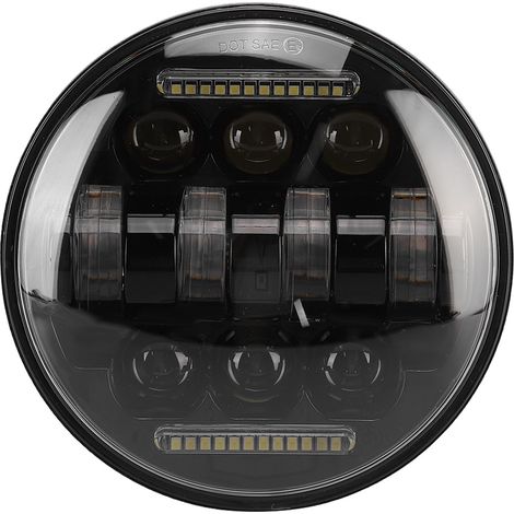Phare LED universel 66W 5,75 pouces pour moto, lampe de travail, lumière blanche 6000K (1/5)