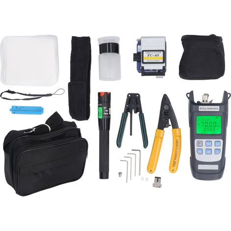 Kit d'outils pour Fiber optique, compteur de puissance, stylo à lumière rouge, ensemble de dénudage pour la réparation et l'entretien des télécommunications FTTH (1/5)