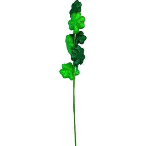 Künstliche Kleeblatt-Stiele als Dekoration für den St. Patrick's Day – künstliche Kleezweige für die Tischdekoration (1/2)