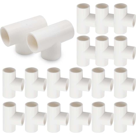 10 Stück 20 mm (1/2 Zoll) PVC-U-Rohrverbinder, Dreiwege-Rohrverschraubung, Garten-Wasserschlauchverbinder