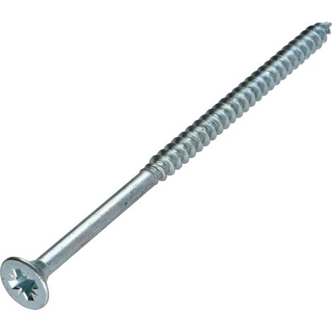 VBA Vis bois agglo Tête fraisée Pozi N°3 6X120 Filetage partiel Acier zingué-400 pièces