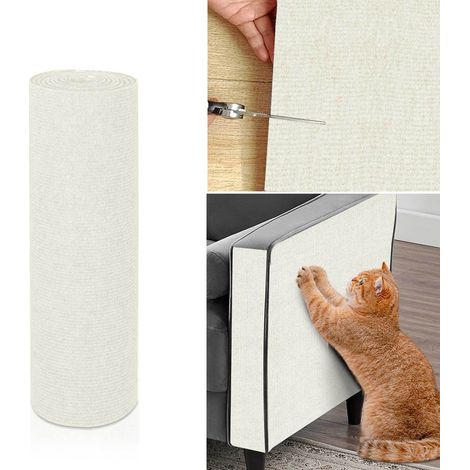 Tapis A Griffer Pour Chat - Polyester Adhésif Réutilisable - Pour Canapé Meuble Mur Porte Verre - 1 Pièce (1/5)
