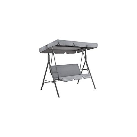 gris-210D Toit de Rechange pour Balanc de Jardin, Canopée pour Balanc Remplacement de lAuvent de Balançoire Extérieure pour Balançoire de Jardin (Haut 142×120×18cm+ Siège 1505010cm) (1/5)
