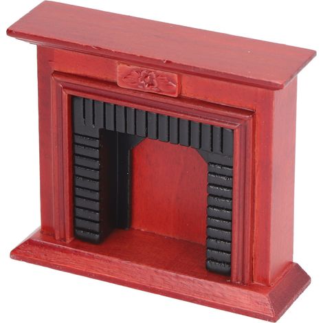 Cheminée Miniature 1:12 en Bouleau pour Maison de Poupée, Accessoire de Modélisme Enfant (1/5)