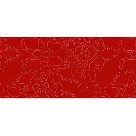 Papier peint panoramique géométrique fleuri rouge Tapisserie panoramique cuisine rouge Papier peint panoramique motif floral pour chambre (1/3)