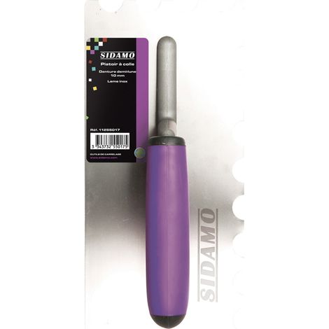 PLATOIR A COLLE INOX 270 X 130 DENTURE DEMI-LUNE R10 MM SIDAMO - 11255017