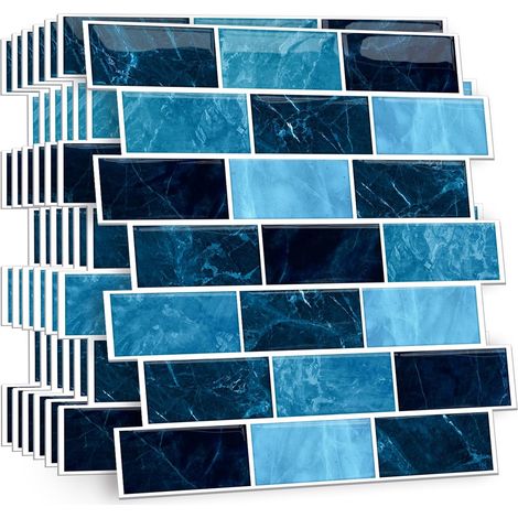 10 pièces de carrelage autocollant Metro Carrelage autocollant cuisine dosseret carreaux adhésifs film 3d autocollant cuisine salle de bain 30 x 30cm (1/5)