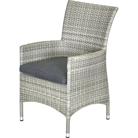 Primaster Diningsessel Nardo XL Polyrattan inkl Sitzkissen Alu Gartenstuhl (1/2)