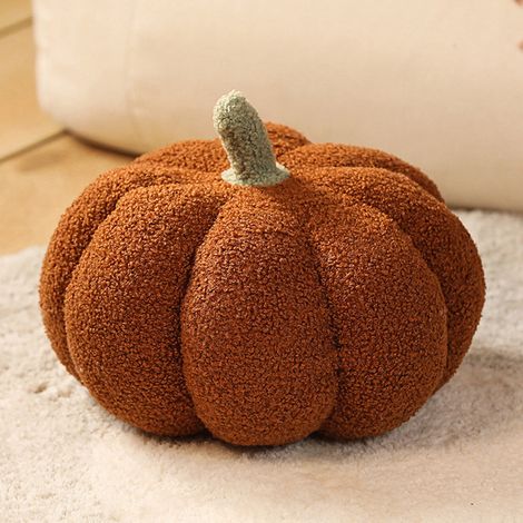 Coussin Forme Citrouille - 20 x 12 cm - Rembourrage Coton Polypropylène - Décoration Automne Halloween - 1 Pièce (1/5)
