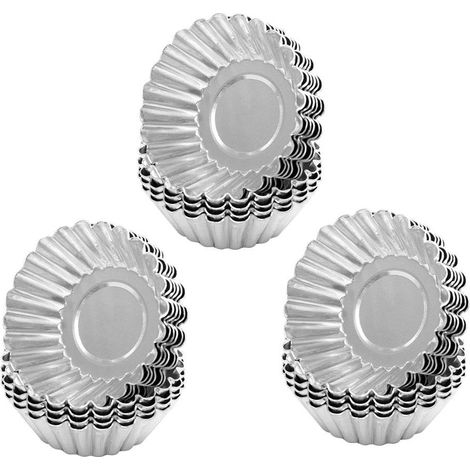 30 wiederverwendbare Aluminium-Tarteletteformen, antihaftbeschichtete Muffinformen zum Backen, 30-teiliges Küchenutensilien-Set (1/5)