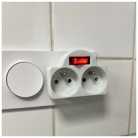 Biplite 2 Prises avec Interrupteur Intégré - 2x16A - 230V (1/5)
