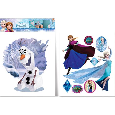 Grand sticker Olaf Elsa et Anna La Reine des Neiges Frozen Disney (1/2)