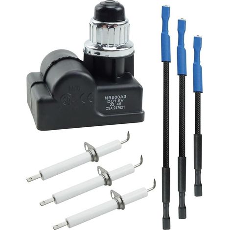 Eawfgtuw Kit d'allumage de rechange pour grille TS-IG3007 Pitboss Memphis 4 en 1, générateur d'étincelles en céramique avec 3 fils, pièces de barbecue à ajustement direct, pour une installation facile