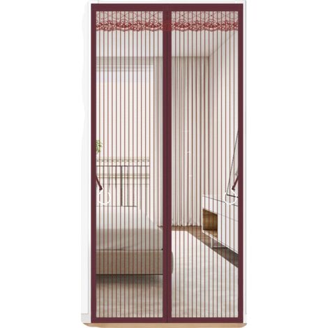 Moustiquaire magnétique de porte - 100 x 220 cm - Anti-moustiques - Sans perçage - Convient aux cadres de porte en bois, fer, marbre, acier inoxydable, carrelage et autres - Rideau de porte anti-moust (1/5)
