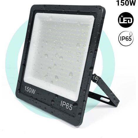 Faro LED da esterno - 150W - Nero - IP65 - 6000K - Bianco Freddo