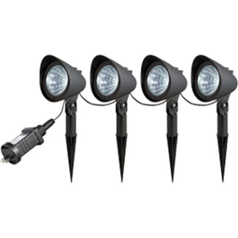 LED Außenleuchte IP44 16 cm mit Erdspieß Anthrazit 3000 K warmweißes Licht Modern Außenlampe