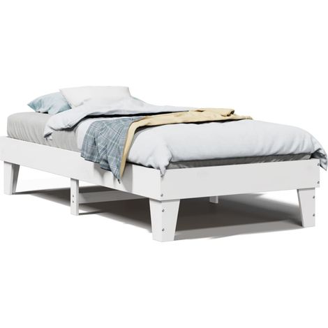 Maison Exclusive - Giroletto senza Materasso Bianco 100x200 cm Legno Massello Pino (1/5)