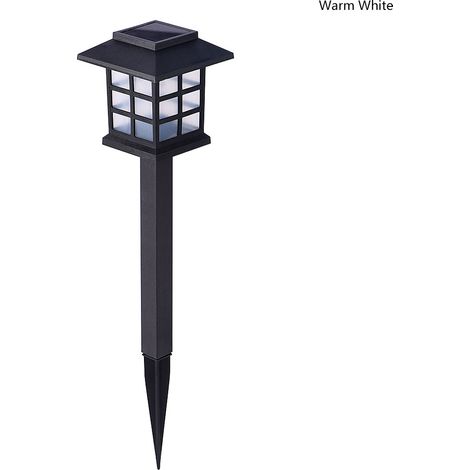 2 lampes solaires LED, lanternes, jardin, arrière-cour, décor extérieur, blanc chaud (1/5)