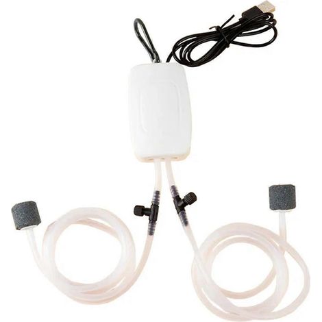 Pompe à air pour aquarium, aérateur USB, accessoires pour aquarium (blanc) (1/5)