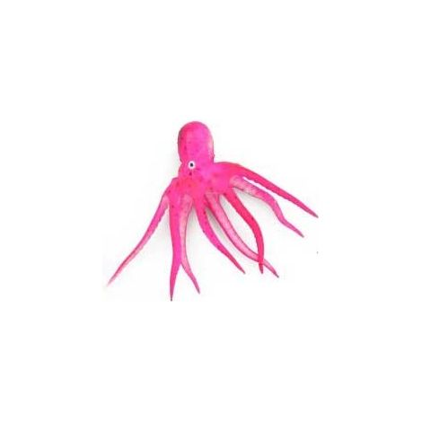 Pieuvre animée rose décoration d'aquarium (1/3)