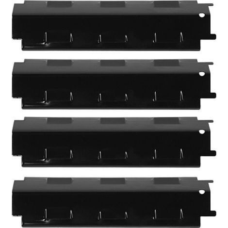 37CM Diffuseur Chaleur Accessoires pour Char-Broil, Campingaz, Fire Mountain, CCLIFE, LANDMANN et Plupart Modèles Flamme Gril, Acier Porcelaine Plaque Chauffante Pièce de Rechange, Paquet 4 (1/5)