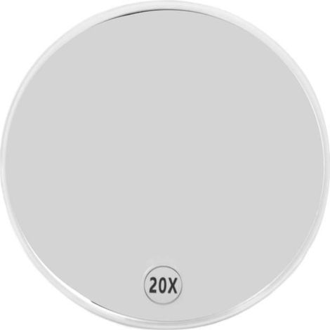 Miroir grossissant 20X - Mxzzand - Compact - Ventouses - Portable - Salle de bain (1/4)