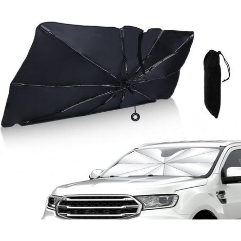 Parasole per parabrezza auto, ombrello parasole per auto, parasole per parabrezza, protezione UV, pieghevole, 140 x 82 cm (1/5)