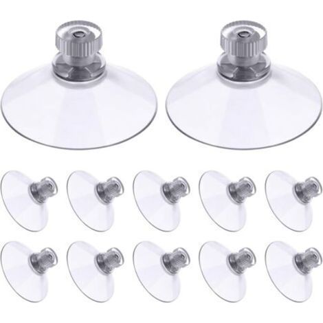 Lot de 30 ventouses 41 mm Écrous moletés pour fixation sécurisée Matériau plastique durable Charge maximale 2 kg Transparentes pour surfaces lisses (1/5)
