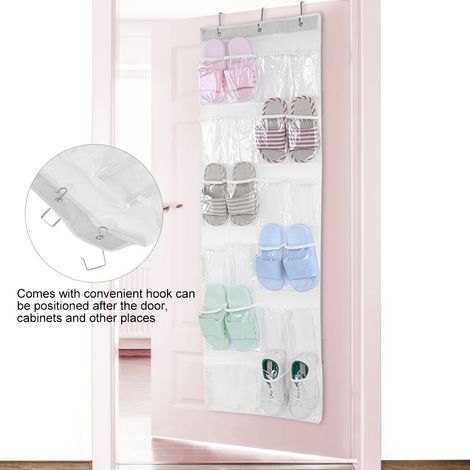 Hängende Aufbewahrungstaschen mit 24 Fächern, transparente Schuhbeutelhalter, Organizer-Regal (1/5)