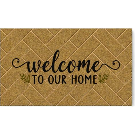 Zerbino tappeto in cocco con fondo in pvc antiscivolo 40x70 cm Welcome To Our Home
