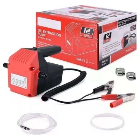 Pompe vidange huile moteur, XU, 12V 80W pompe essence, Pompe electrique gasoil à huile résistantes à la corrosion, Pour voiture, Bateau, Moto -