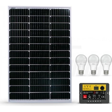 Kit fotovoltaico alpha elettronica 80w - kit80-sb