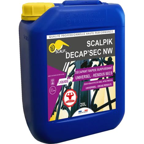 Décapant liquide, sans rinçage - Scalpik Decap'sec NW Conditionnement: 20L