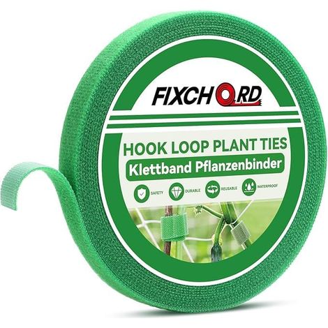 Attaches de Jardin pour Plantes, 10m12mm Attache Plante Grimpante, Attache Plante Grimpante pour Tomate, Liens de Plantes Bande de Fixation Réutilisable,Vert Tendre (1/5)