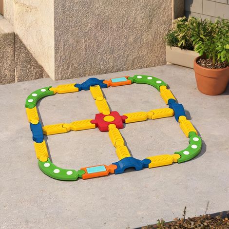 Structure d'équilibre ludique pour enfants 176 x 176 cm plastique (1/5)