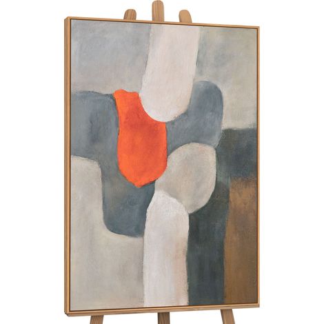 Gemälde Flammende Insel Rahmen Eichefarben 120x80 cm (1/5)