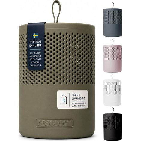 Déshumidificateur d'air anti moisissure non électrique - Absorbeur d'humidité - Pour une meilleure qualité de l'air - Anti humidité maison, salle de bain, chambre - Vert (1/5)