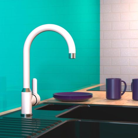 EISL NI182DINWCR Rubinetto della Cucina Cool, Bianco Cromo (1/5)