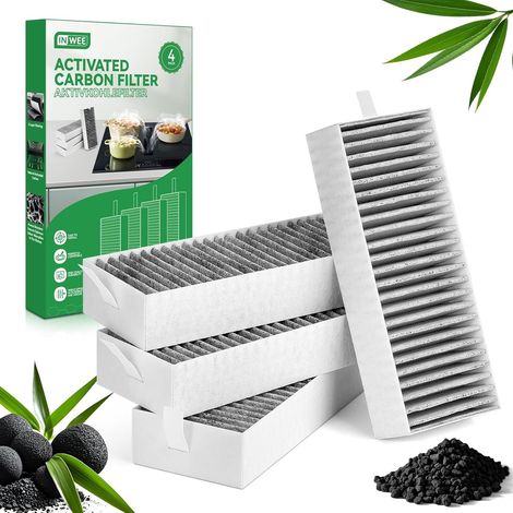 4 Filtres à Charbon Actif pour Hotte Aspirante HEZ9VRCR0, Filtres Compatible avec HZ9VRCR0 / Z821VR0 / CA282111 / CZ9VRCR0 (1/5)