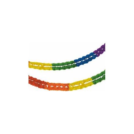 Ghirlanda di carta colorata "Arcobaleno", diametro 16 cm, lunghezza 10 m, 1 pz.