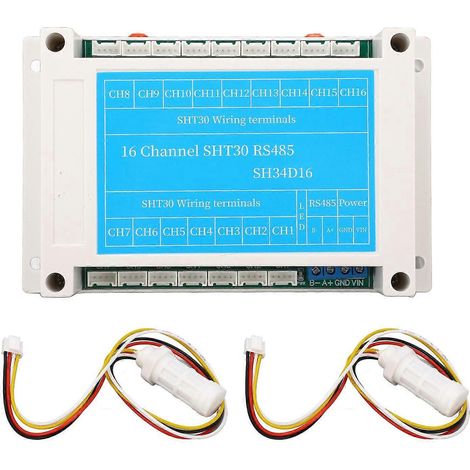 RS485 Temperatur- und Feuchtigkeitssensormodul 16-Kanal-Kollektor-Steuerplatine für RTU-Elektronikkomponente D
