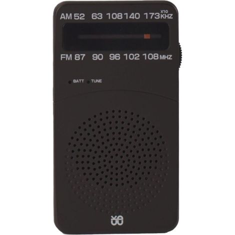 Tragbares Radio, AM(MW)/FM-Radio mit Batteriebetrieb, Transistor-Taschenradio mit exzellentem Empfang, Abstimmknopf mit Signalstärkeanzeige, Mini-Taschenradio