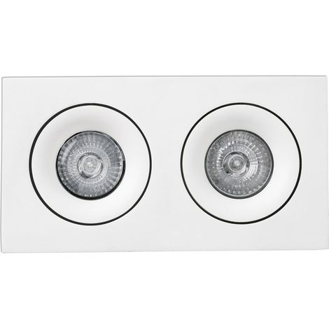 Argon-2 Orient. Inc. Quadrato Bianco 2Xgu10 Marca Faro