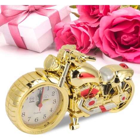 Réveil Moto Modèle Vintage Simulation pour Enfants RC-168C Gold, Matériau Plastique, 21.5x12cm (1/5)