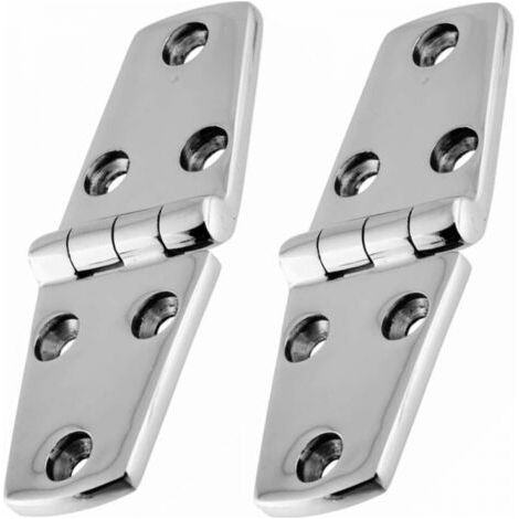 2 pezzi Cerniera per navi in acciaio inossidabile 316 76× 38 mm Cerniera per porta dell'armadio utilizzata per barche, yacht, cerniere per porte, cerniere per armadi, cerniere di collegamento