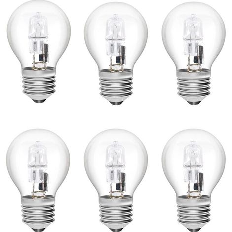 E27 Ampoules Halogènes 28W G45 en Verre à Intensité Variable Blanc Chaud 2700K Lampe en Forme de Balle de Golf Ampoule à vis Edison Coque Transparente pour Lustre ( Lot de 6) (1/4)
