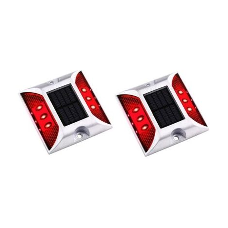 Lot de 2 Lumières Solaires pour Jardin et Quai – Lampes Étanches IP67 pour Allée, Escalier et Pont avec Marqueur Réfléchissant (1/3)