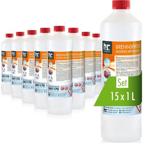 15x 1 L Brennspiritus 94%