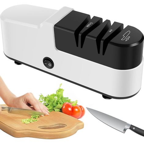Affûteur de couteaux électrique, Affûteur de couteaux électrique, Rechargeable par USB, Affûteur de couteaux automatique, Affûteur rapide domestique à 2 modes (1/5)